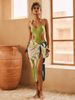 Women's Clothing Printed Swimsuit Women's One Piece Belly Covering Slim Sexy Sunscreen Gauze Skirt Beach Bikini Set_ecoleips.com