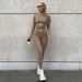 Women's Clothing Basic Solid Color Patchwork Sports Yoga Comfortable Fitness Clothing Suit_ecoleips.com