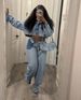 Women's Clothing Casual Color Matching Denim Suit_ecoleips.com