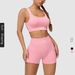 Women's Clothing Vertical Stripe Yoga Suit Suit High Waist Cross Beauty Back Shockproof Sports Bra Fitness Hip Suit_ecoleips.com