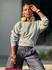 Women's Clothing Belt Buckle Detail Pullover Sports Short Sweatshirt Edgy Comfort, Timeless Style Store New Style_ecoleips.com
