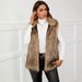 Stylish Stand Collar Faux Fur Vest – Trendy Winter & Autumn Outerwear For Women_ecoleips.com