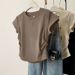 Women Summer Short Sleeved Top For Fashion Versatile Base Shirt Slim Fit Round Neck T-shirt Casual And Sexy Breathable And Cool_ecoleips.com