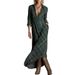 Women's Clothing Women's Retro Plaid Long Sleeve Shirt Collar Dress Fashion Long Sleeve For Formal & Casual For Women_ecoleips.com