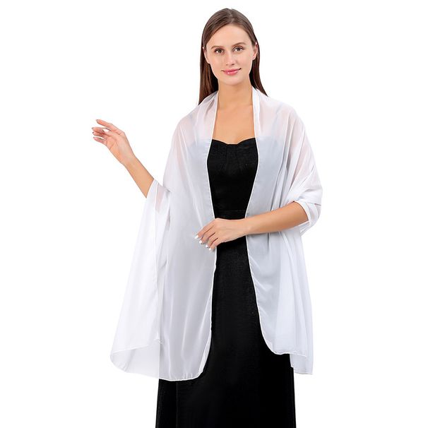 K High Quality Solid Color Banquet Shawl Bride Bridesmaid Wedding Dress Cheongsam Party Shawl Scarf Dual-use Women_ecoleips.com