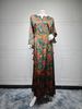 Verve AB442 Muslim Abaya Printed Rhinestone Dress Ultra Soft Fabric Loungewear Dubai Jalabiya_ecoleips.com