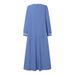Halloween Medieval Muslim Middle Eastern Solid Color Long Sleeve Lace Dress Fashionable Round Neck Women's Robe_ecoleips.com