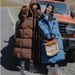 Oversized Longline Puffer Coat – Women's Winter Hooded Jacket With High-Stretch 150D Fabric (Black/Denim/Beige/Khaki/Coffee), M-3XL_ecoleips.com