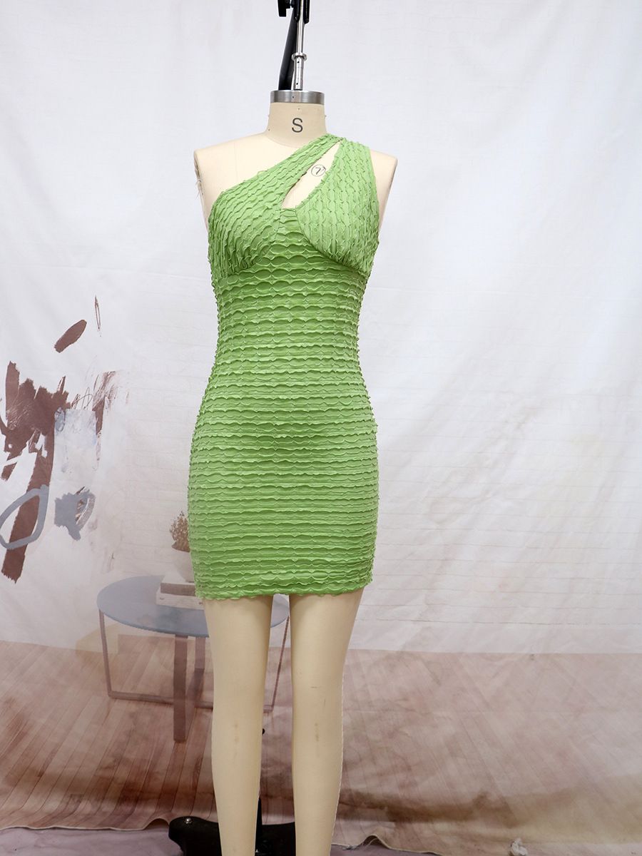 Women’s Clothing New Sexy Oblique Shoulder Slim Hip Skirt Exclusive New Products_ecoleips.com