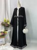 New Hot Diamond Ramadan Clothing With Belt Women's Dress Muslim Eid Abaya Luxury Arabic Fashion Kaftan Modest Caftan Marocain_ecoleips.com