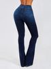 K New High Waisted Slim Fit Elastic Flared Jeans For Women_ecoleips.com