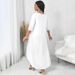 Spring And Autumn Large-size Women's Clothing Irregular Hem Solid Color Simple Round Neck Dress_ecoleips.com
