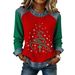 New Women's 3D Printed Denim Crew Neck Sweatshirt Loose Fit Fashion_ecoleips.com