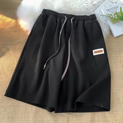 Men's Summer Breathable Sports Casual Pants 2026 Fashion Trendy Brand Slightly Elastic Loose Fit Quick Drying Five Point_ecoleips.com