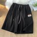 Men's Summer Breathable Sports Casual Pants 2026 Fashion Trendy Brand Slightly Elastic Loose Fit Quick Drying Five Point_ecoleips.com