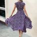 Stylish Bohemian Long Dress Women V‑Neck Tie‑Up Detail With Slim Silhouette & Flowy Big Swing Hem_ecoleips.com