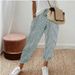 Aria Basics 2025 New European And American Striped Print Pocket Fashion Casual Loose Long Pants For Women_ecoleips.com
