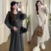 Autumn New Korean Fashion 2-Piece Set Hooded Maternity Dress_ecoleips.com
