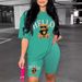 Women's Clothing T Shirt Suit Casual Bear Letter Short Sleeve Letter Printing Sets_ecoleips.com