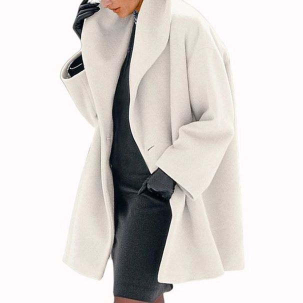 Women's Fashion Autumn And Winter Multi-color Loose Hooded Woolen Coat Double-sided_ecoleips.com