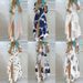 Women's Elegant Printed Long Dress Single-Breasted Slit Shirt Style Spring Fashion_ecoleips.com