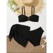 Women's Clothing Women's Sexy Three Piece Bikini Set Style Swimsuit Quick-Dry Polyester, Modest Coverage Beach & Pool Ready_ecoleips.com
