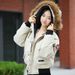 Women's Clothing New Women's Winter Down Jacket – Short Bomber-Style Parka White Duck Down(Windproof & Thickened)_ecoleips.com