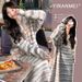 Autumn New Korean Fashion Loose Striped Knitted Maternity Dress_ecoleips.com