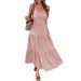 Women's Backless Halter Top Cake Dress Big Bow Waist Cinching European And American Style Export Clothing_ecoleips.com