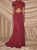 Women's Fashionable Hollow out Bodycon Long Dress Solid Color Pleated European American Style Cross Border Sexy Clothing 2026 New_ecoleips.com