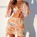 Aria Basics Foreign Trade Swimwear 2026 New European And American Fashion Printed Beach Dress Bikini Four-piece Swimsuit For_ecoleips.com