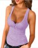 Cross-Border Wal-Mart Sleeveless Racerback Street Style Slim Fit Solid Color Base Shirt Vest_ecoleips.com