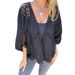 Women's Loose Batwing Sleeve Shawl Cardigan Embroidered Lace Top Spring Summer New Russian American Export Style_ecoleips.com