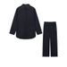 women's clothing bohemian style cotton linen long sve wrap top & wide leg pants set – casual comfort for women (black, y green, wine red)_ecoleips.com
