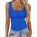 Women's Clothing Slim Fit Sleeveless Round Neck Vest American Style Hot Girl Street Fashion T-Shirt For Women_ecoleips.com