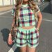 Women's Street Style Tracksuit Short Sleeved T-Shirt And Shorts Graffiti Print Fashion Set_ecoleips.com
