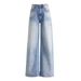 2025 Autumn New Korean Style Fashionable Ripped Wide-Leg Pants For Women, Versatile Loose Slimming Denim Trousers_ecoleips.com