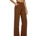 Women's High Waist Straight Leg Trousers Casual Loose Fit with Pockets European And American Style Autumn New Knit Pants_ecoleips.com