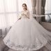 Women's Clothing Wedding Dress New Style Wedding Bride White Lace Floor Length Wedding Dress With Waist Slimming And Elegant_ecoleips.com