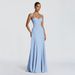 Elegant Cross-Front Low-Cut Bodycon Dress With Open Back | Slim Fit Milk Silk Midi Dress For Women | Sexy Evening Gown In Blue & Yellow_ecoleips.com