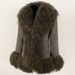 Luxury Rabbit Fur & Suede Coat – Winter Women’s Outerwear With Beach Wool Collar (XS-4XL, Brown/Grey/Black/Dark Brown/Burgundy)_ecoleips.com