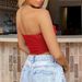 KAIKUO European And American Y2K Style Sexy Bandeau Top T-shirt Women's Clothing 2025 Summer Foreign Trade_ecoleips.com