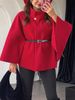 Elegant Belted Cape Coat – Wrinkle-Resistant Wool-Like Trench With Flared Sleeves For Women (S-XXL, 4 Neutral Tones, Office To Weekend Wear)_ecoleips.com