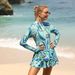 Full-Coverage Modest Swimwear For Women – UPF 50+ Surf Suit With Zip Front & Skirted Legs (S-XXL, Quick-Dry & Chlorine-Resistant)_ecoleips.com