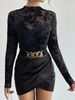 European And American Cross-border 2026 Single-layer Mesh Top Without Bra, Stand-up Collar, Women's T-shirt, Elegant For_ecoleips.com