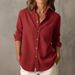 Spring/Summer 2026 Women's Lapel Loose Shirt Top For Commuting_ecoleips.com