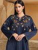 Color Blue Heavy Abaya Hand Sewn Diamond Dress Dress Party Long Skirt_ecoleips.com