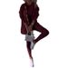 Women's Sports Casual Hooded Sweatshirt Thick Ribbed Slim Fit Vest And Pants Three Piece Set_ecoleips.com