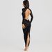 Elegant Lace See-Through Bodysuit & High-Slit Maxi Dress Set – Sexy Backless Two-Piece Outfit For Women_ecoleips.com