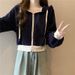 Foreign Trade Real Shot Cotton Hooded Drawstring Sweatshirt For Women, Spring And Autumn Thin Style, Stylish Loose Short_ecoleips.com